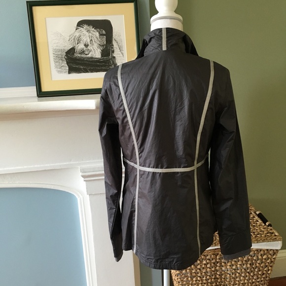 NWOT Lucy Dark Gray Windbreaker with Purple Trim - Picture 4 of 8